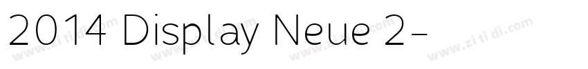 2014 Display Neue 2字体转换